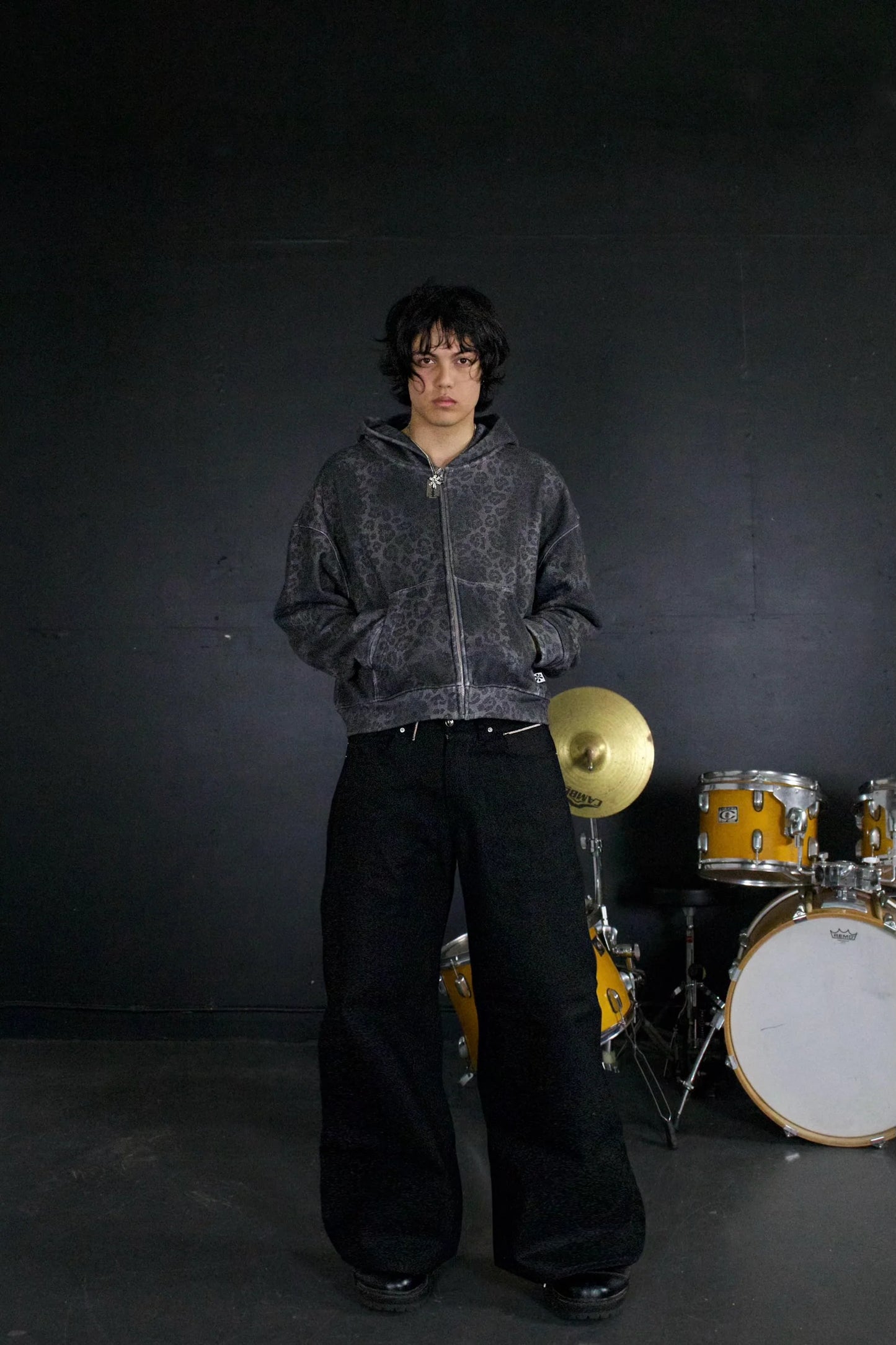 LEOPARD ZIP-UP HOODIE