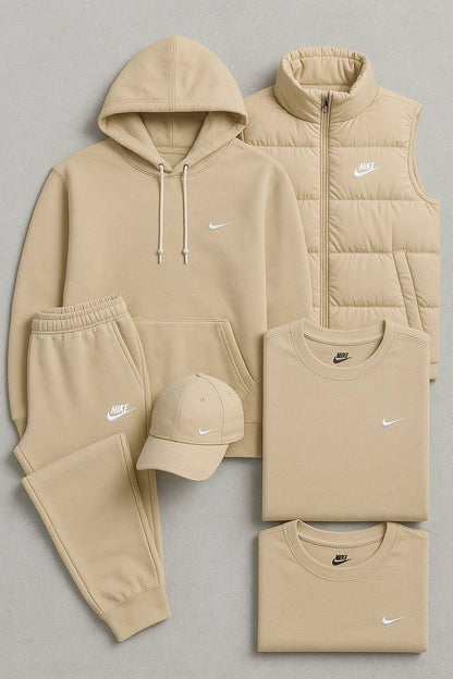 Complete Set – Sweatshirt, Pants, Puffer Jacket & T-shirt