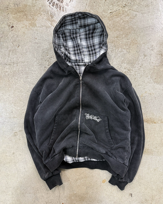 REVERSIBLE PLAID ZIP UP