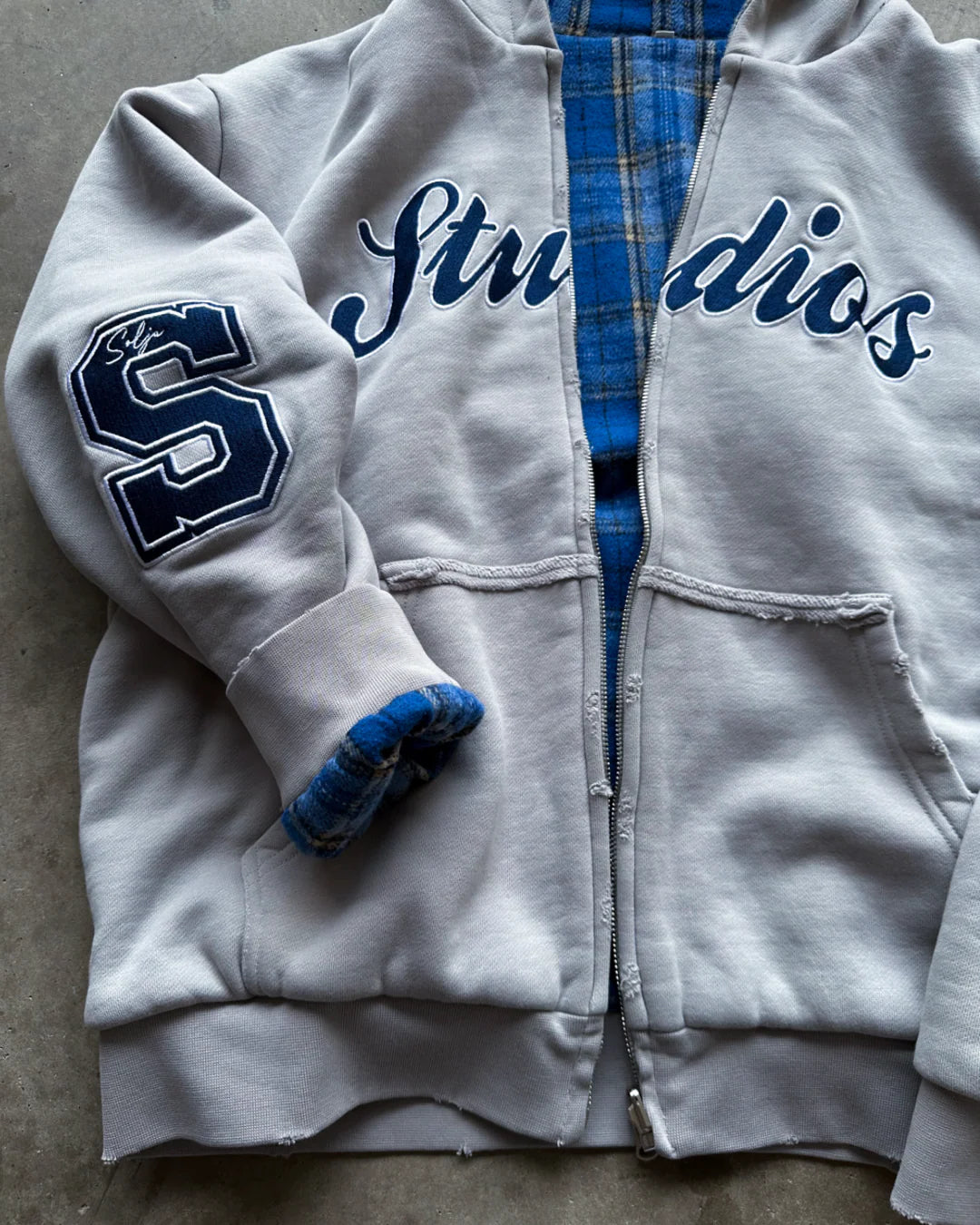 Stone Reverse Zip Up