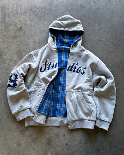 Stone Reverse Zip Up